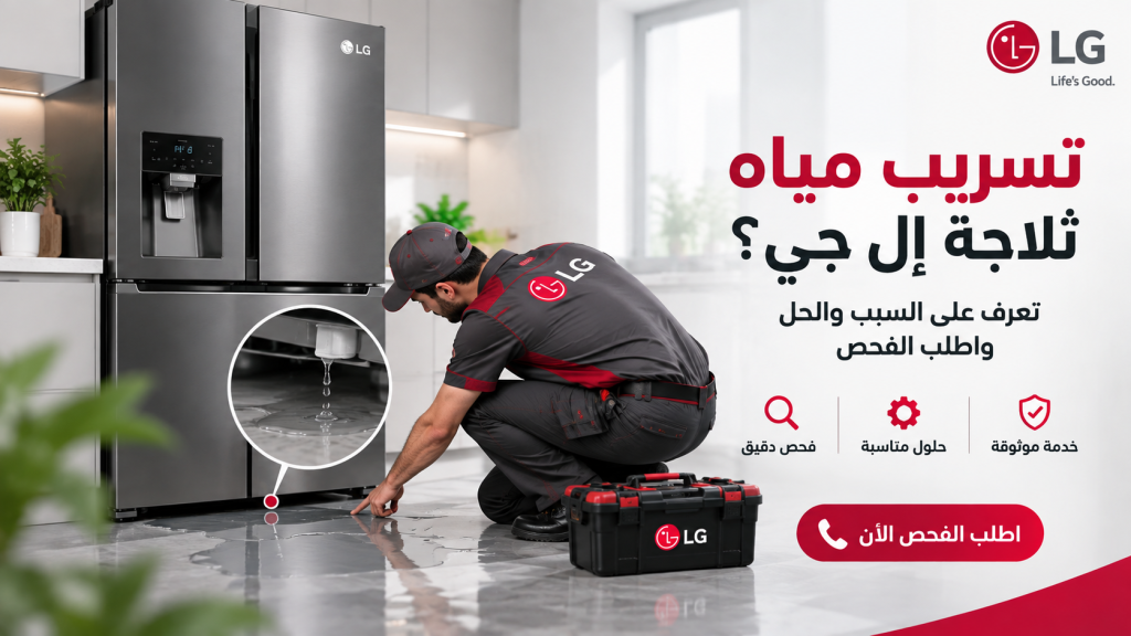 الأسباب الشائعة لتسريب مياه ثلاجة إل جي