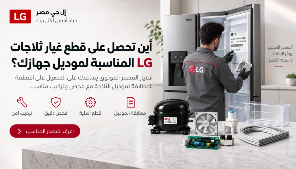 أين تحصل على قطع غيار ثلاجات LG المناسبة لموديل جهازك؟