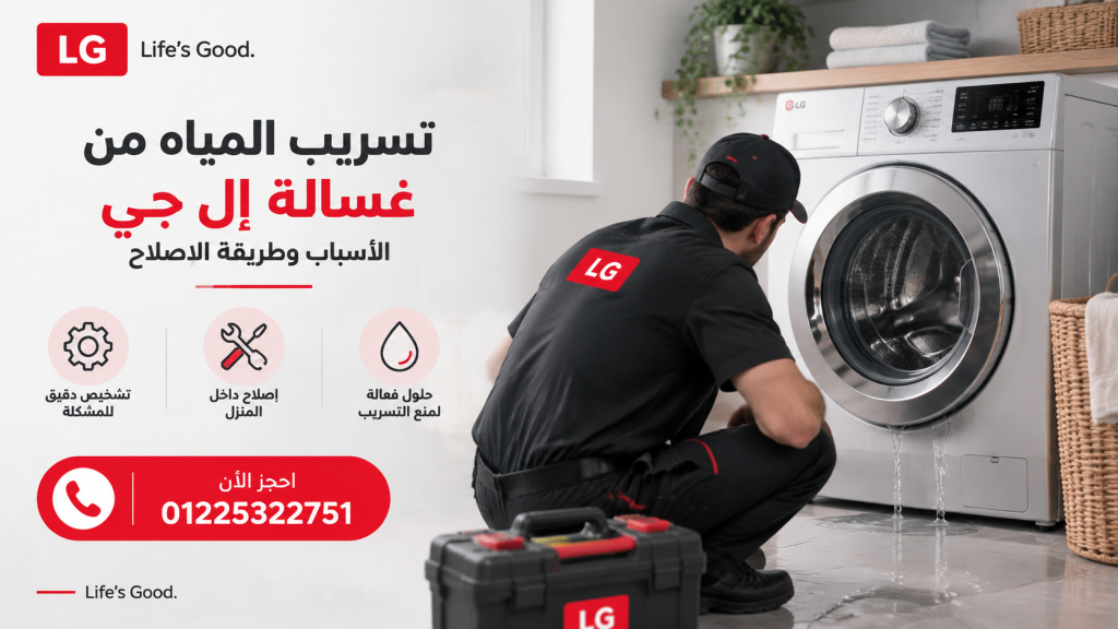 تسريب المياه من غسالة إل جي | الأسباب وطريقة الإصلاح 01225322751