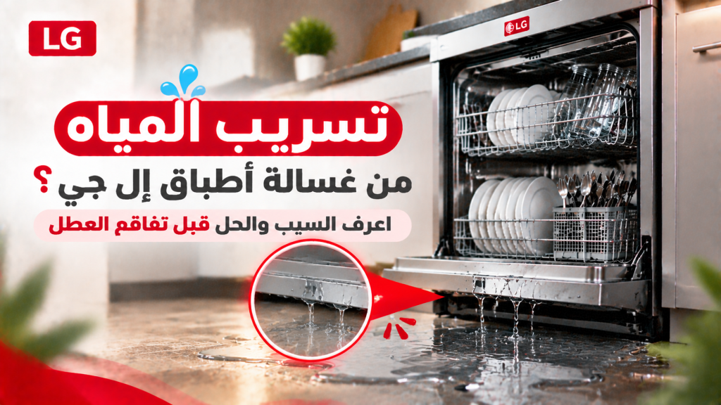 تسريب المياه من غسالة أطباق إل جي؟ اعرف السبب والحل قبل تفاقم العطل