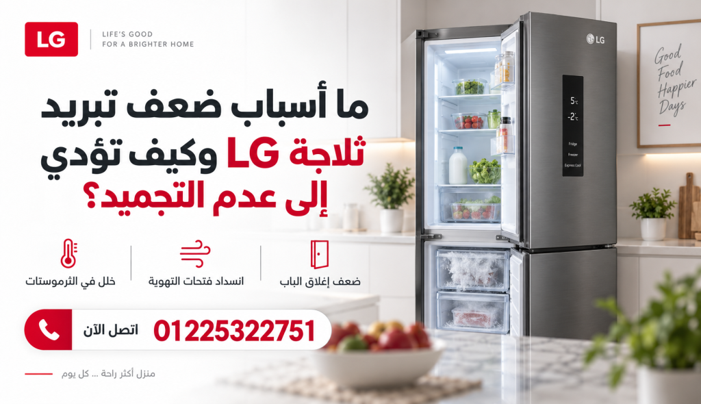 لماذا تحدث مشكلة ثلاجة إل جي لا تجمد ؟