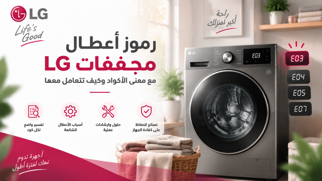 رموز أعطال مجففات LG معنى الأكواد وكيف تتعامل معها