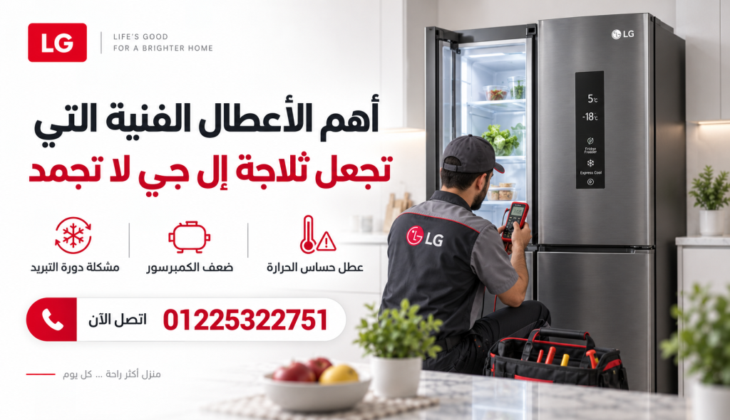 أهم الأعطال الفنية التي تجعل ثلاجة إل جي لا تجمد