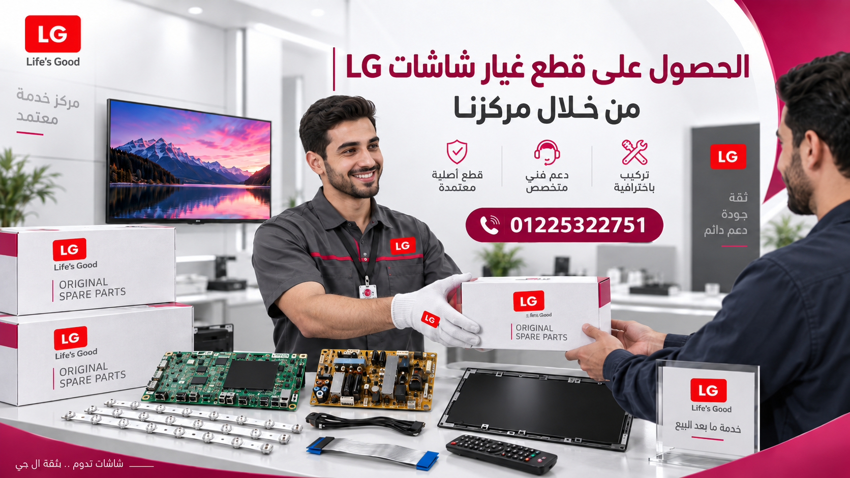 استثمر في قطع غيار شاشات LG لضمان أفضل أداء